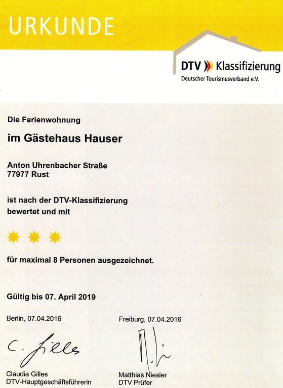 Gaestehaus Hauser Руст Екстериор снимка